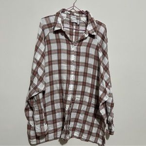 Oversized Brown Plaid Flannel